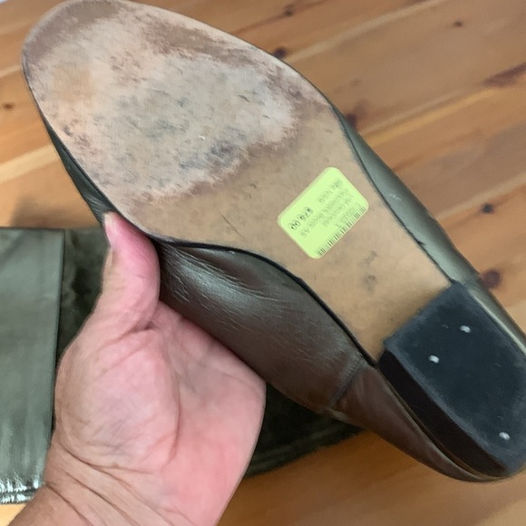 Vintage Gomez  Rivas Boots Olive Green Leather,Suede,Snakeskin - Picture 7 of 14